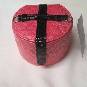mini Quilted Travel Jewelry Box/Purse PINK